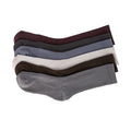6-pack crew socks, ribbed cuffs in burgundy, charcoal, light gray, and stripes