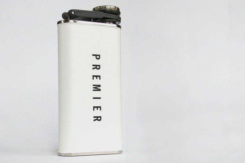 Premier 8 oz Icon Flask White