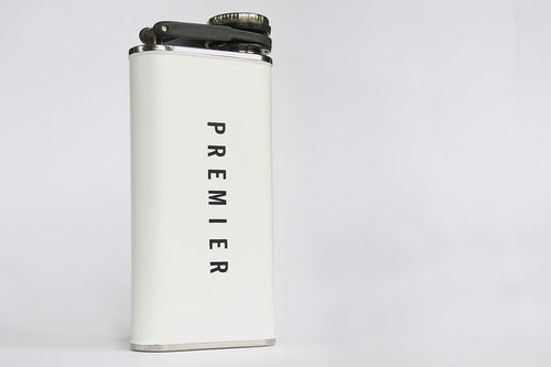 Premier 8 oz Icon Flask White