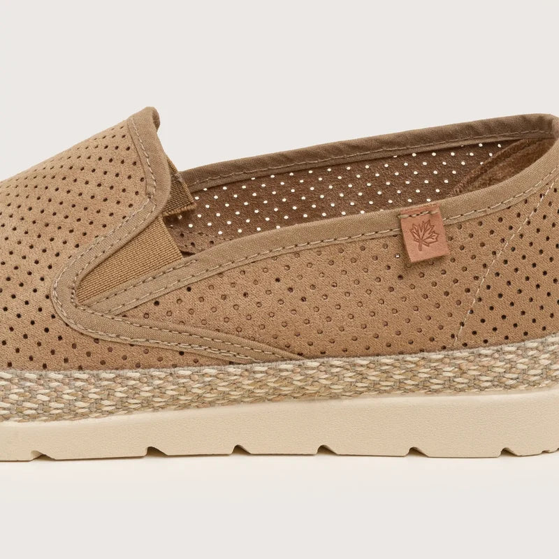 Alva - Camel Perforated Suede