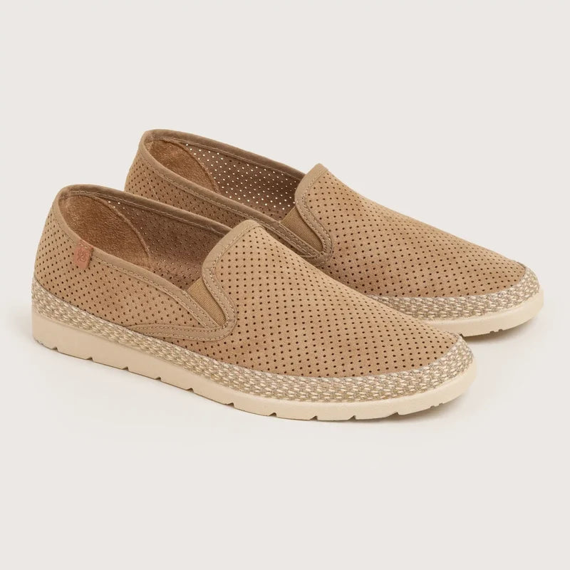 Alva - Camel Perforated Suede