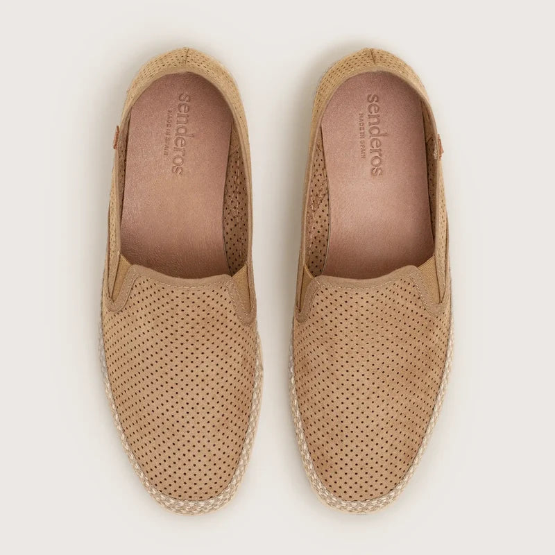 Alva - Camel Perforated Suede