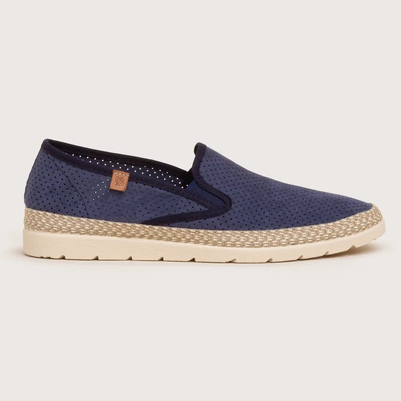 Alva - Marine Perforated Suede