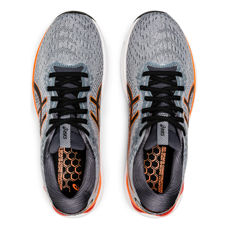 Asics Gel Nimbus 24 - Sheet Rock - Shocking Orange