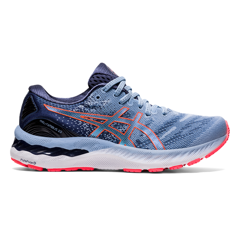 Asics Nimbus 23 - Mist - Blazing Coral