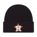 Dark waffle beanie with embroidered H logo on front