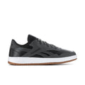 Men's Reebok low-top sneakers in black with white midsole and gum outsole