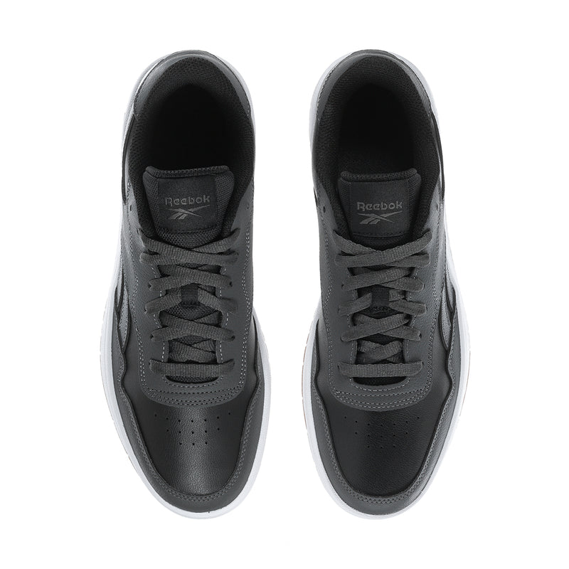 Men's Reebok low-top sneakers, black laces and textured toe, padded collar