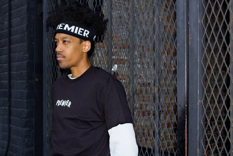 Premier Big Logo Headband Black / White