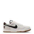 Men's Nike low-top sneakers, white leather with black swoosh and gum sole