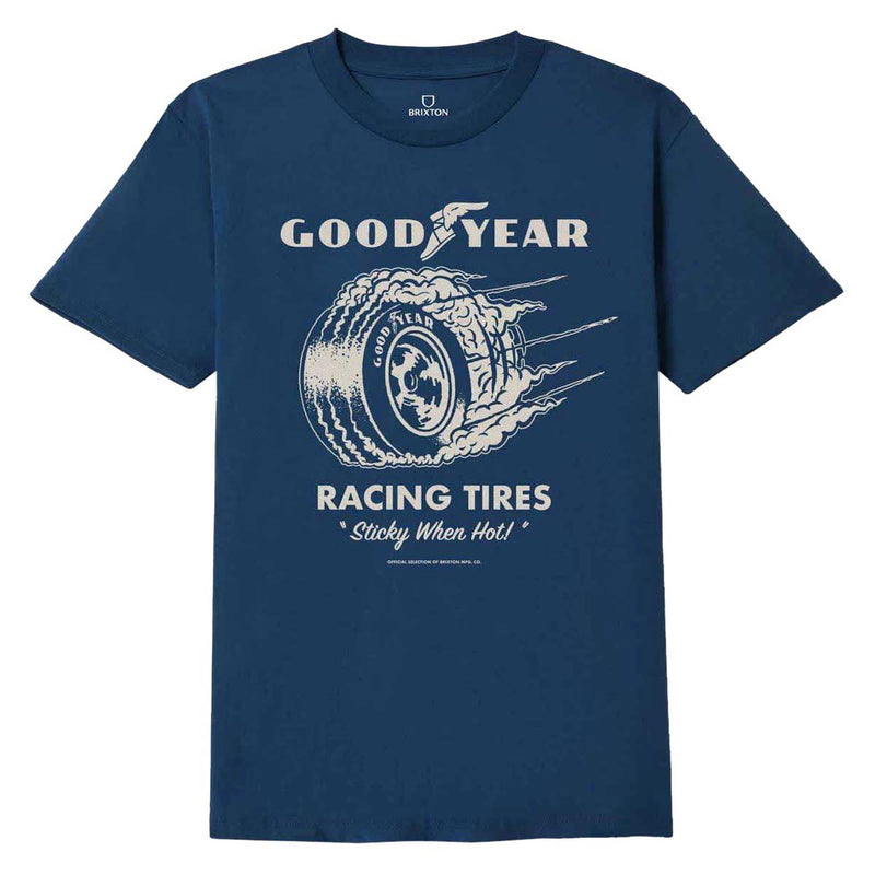 Brixton x Goodyear Cheater Slick T-Shirt - Navy
