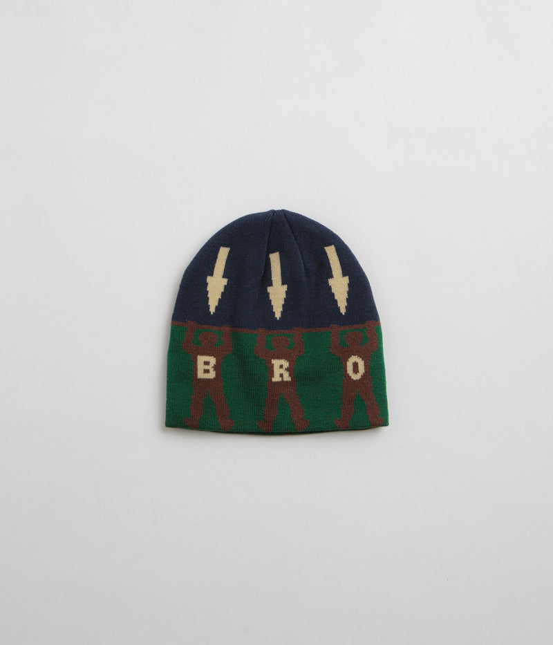 Bronze 56K Arrow Skully Beanie in Green