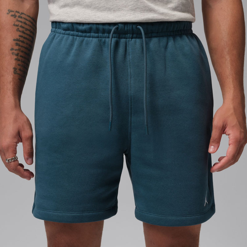 Men's fleece shorts, squadron blue, with drawstring waist and side pockets