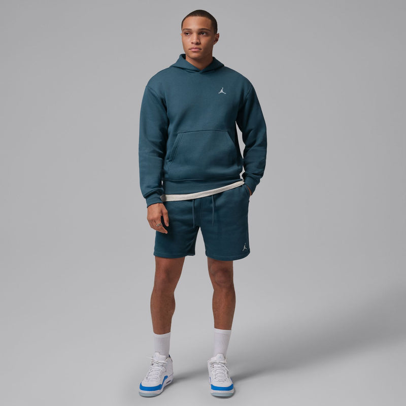 Men's fleece shorts waistband with elastic and drawstring, squadron blue