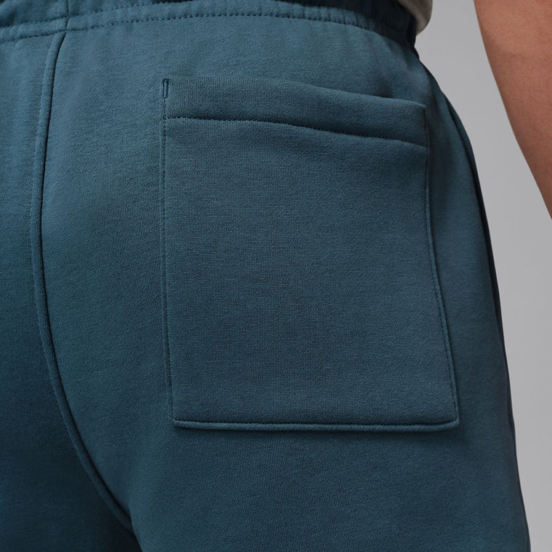 Men's fleece shorts back pocket detail, squadron blue