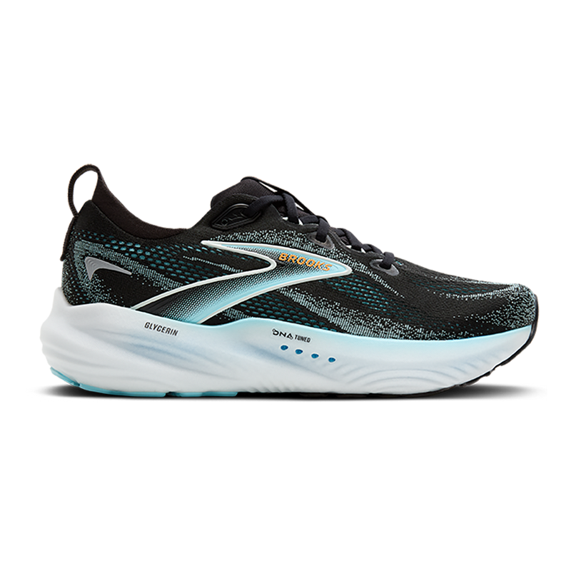 Brooks Glycerin 22 Black - Atomizer - Blazing Orange