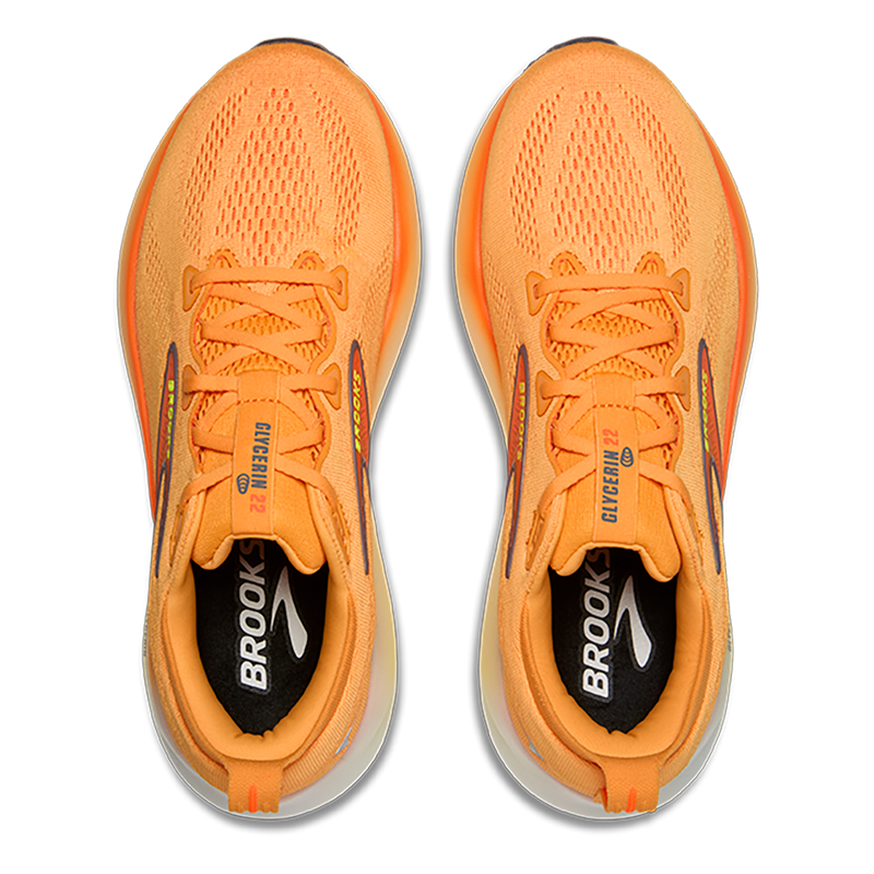 Brooks Glycerin 22 Orange - Nightlife - White