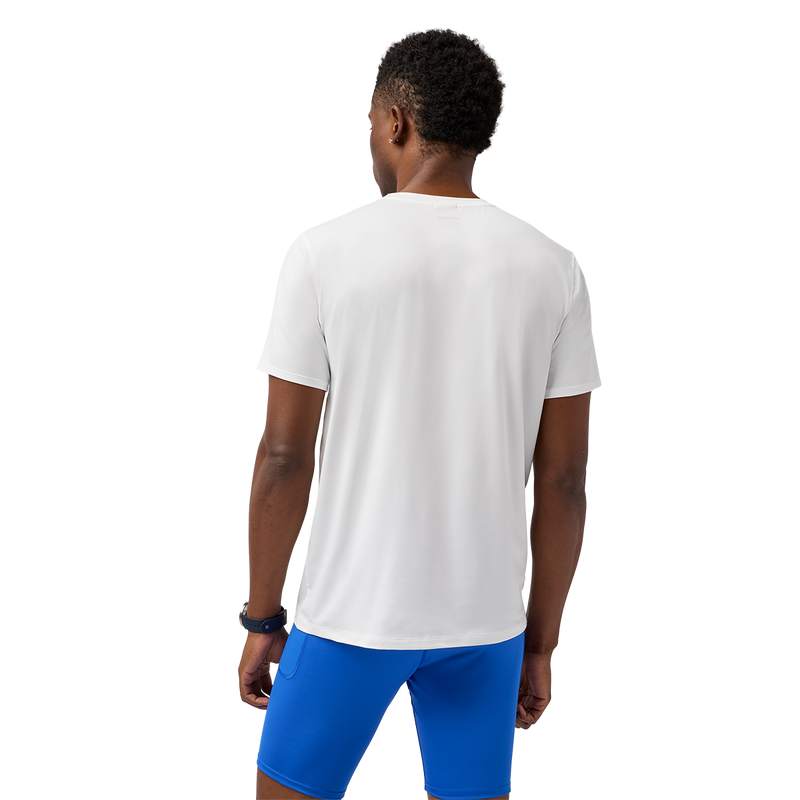 Brooks Luxe Short Sleeve White White Mens