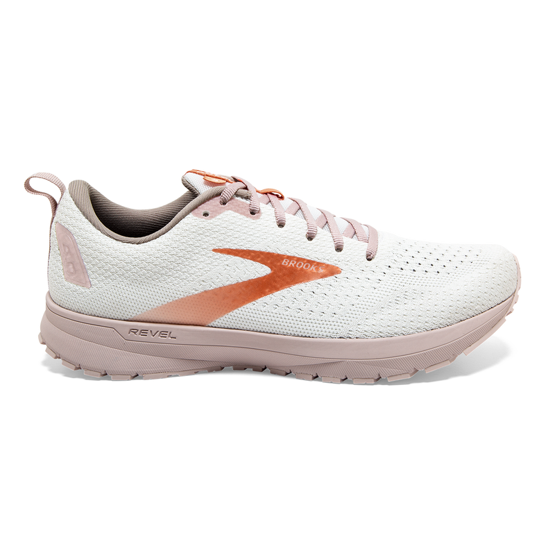 Brooks Revel 4 - White - Hushed Violet - Copper