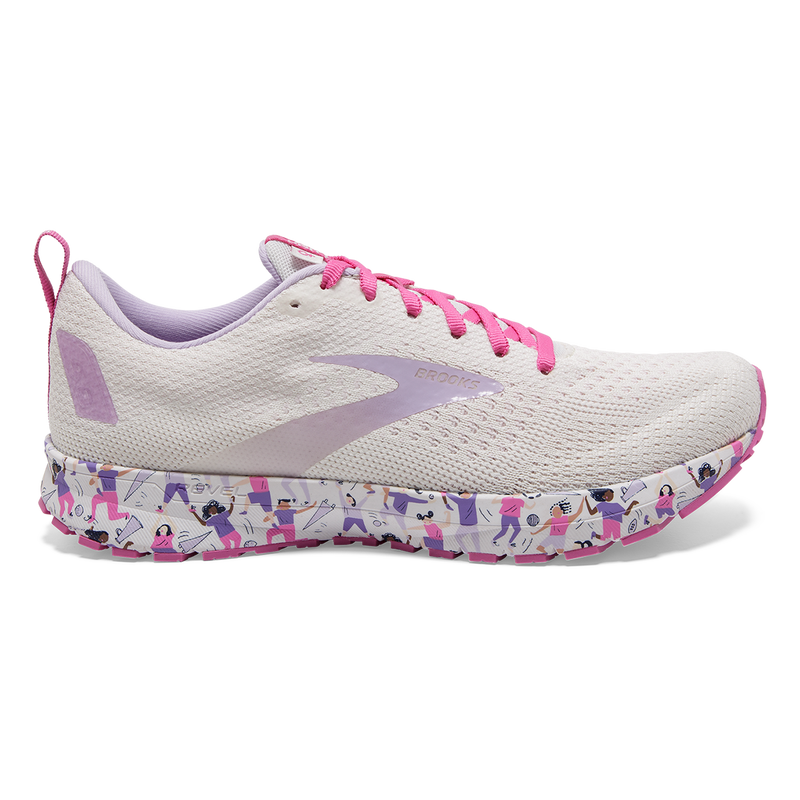Brooks Revel 4 - White - Lilac - Pink