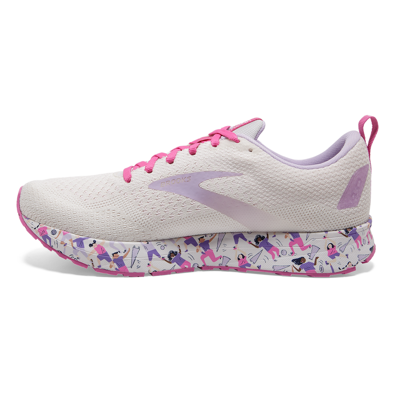 Brooks Revel 4 - White - Lilac - Pink