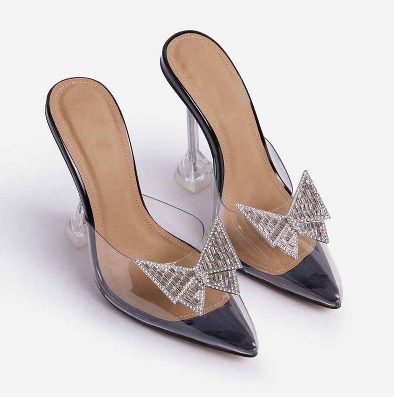 Black Butterfly Heels