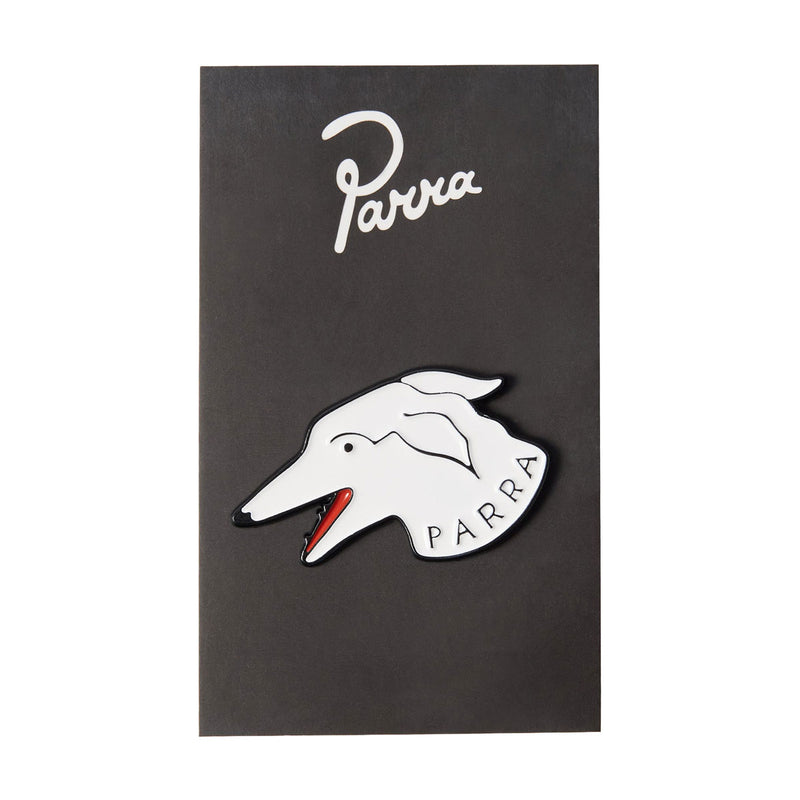 By Parra Dogface Enamel Pin - White
