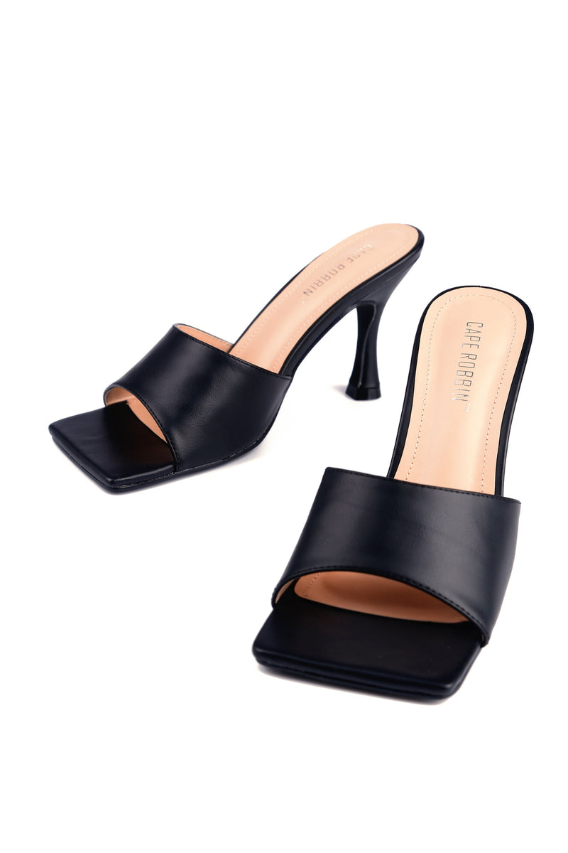 Cape Robbin Town Square Slip on Mule Heels Sandals