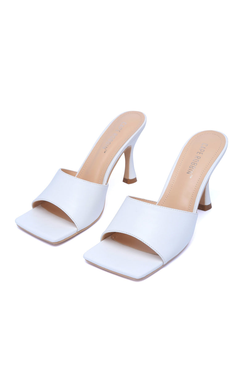 Cape Robbin Town Square Slip on Mule Heels Sandals
