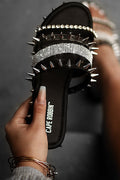 Cape Robbin XTREME women Flat sandals with rhinestone bars