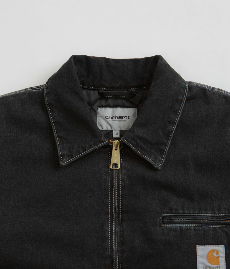 Carhartt OG Detroit Jacket in Black Stone Wash