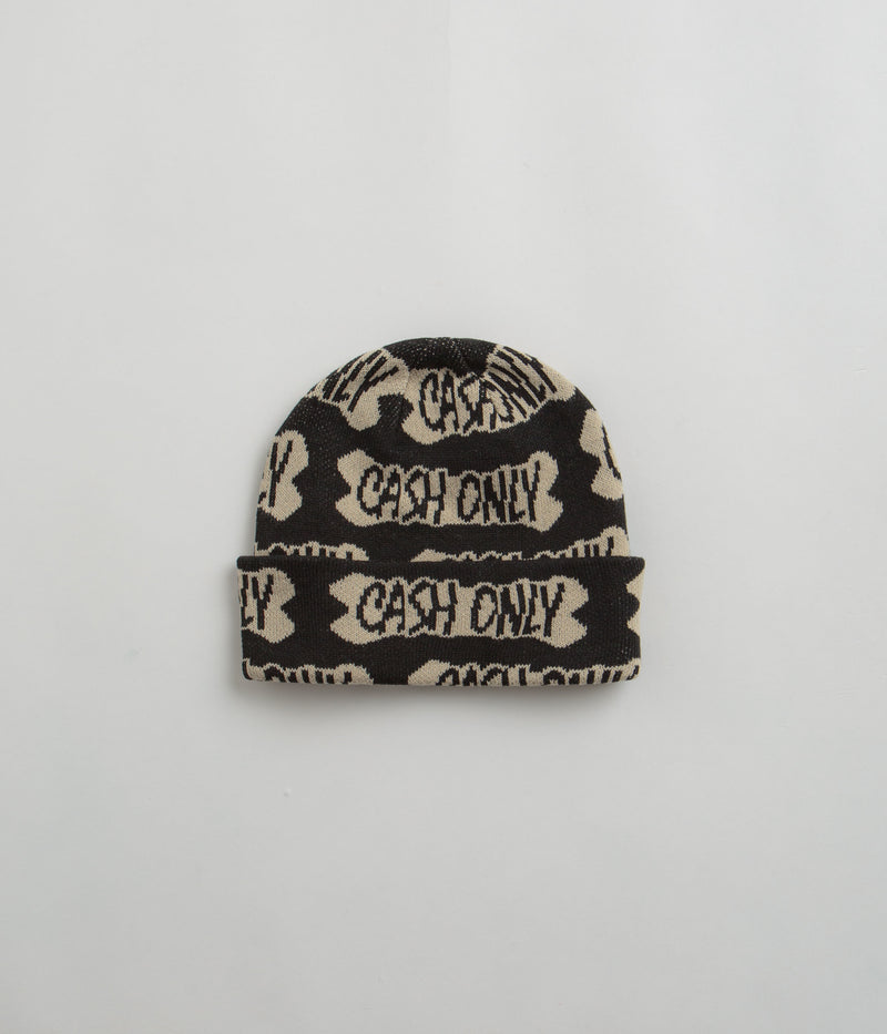 Cash Only Bone Beanie in Black