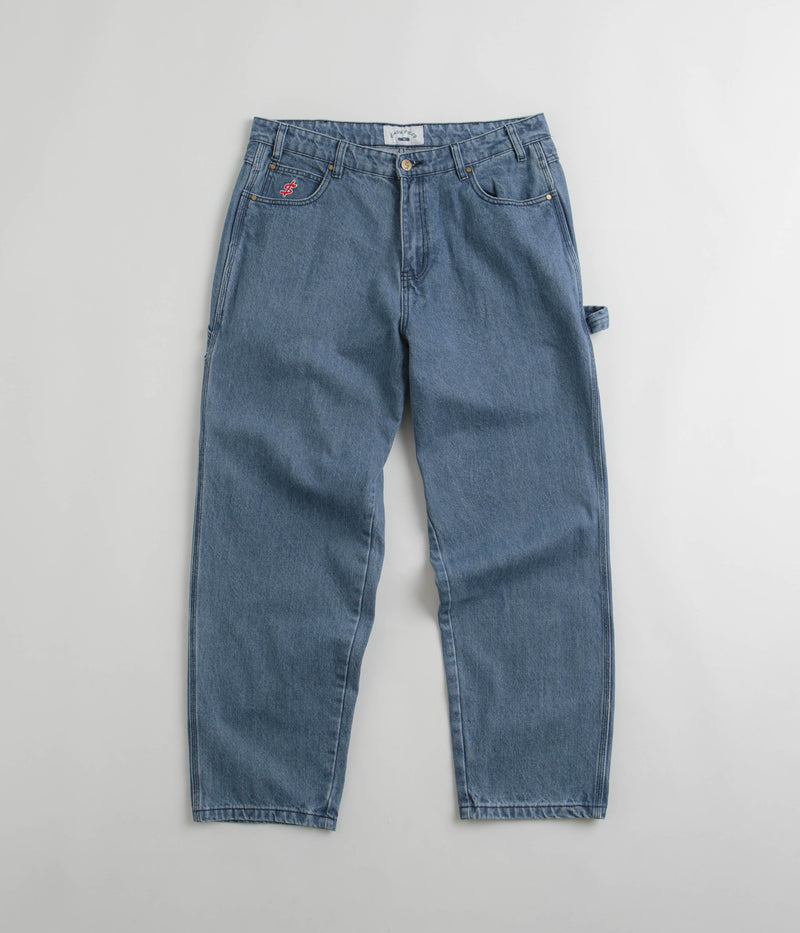 Cash Only Bone Jeans in Streaky Indigo
