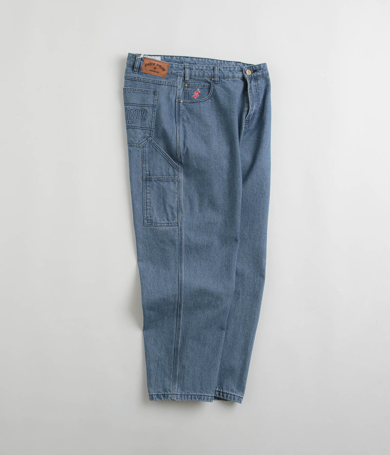 Cash Only Bone Jeans in Streaky Indigo