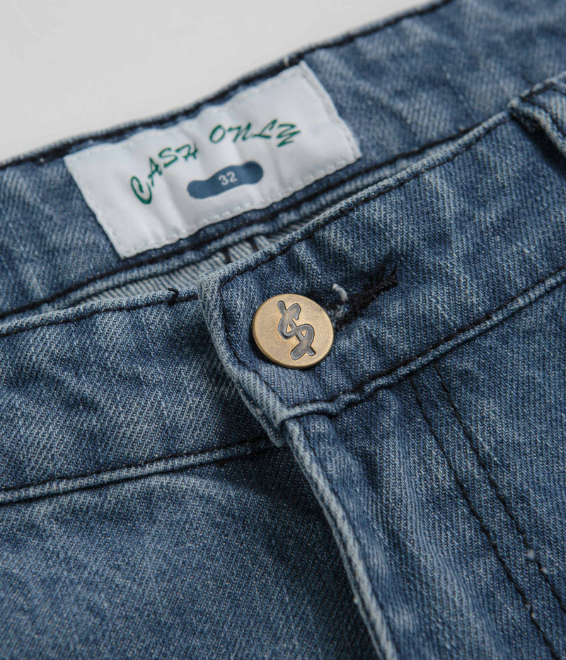 Cash Only Bone Jeans in Streaky Indigo