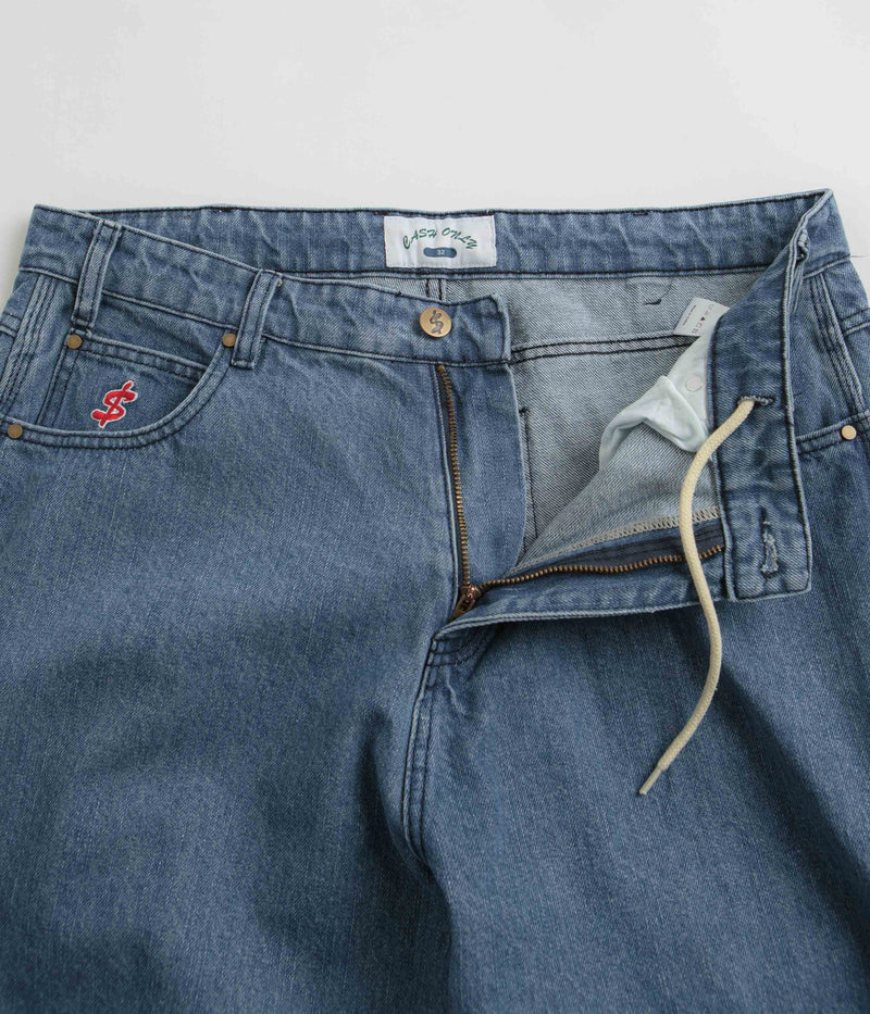 Cash Only Bone Jeans in Streaky Indigo