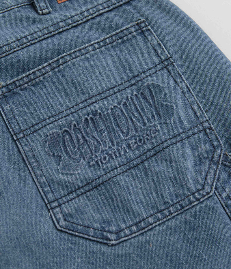 Cash Only Bone Jeans in Streaky Indigo