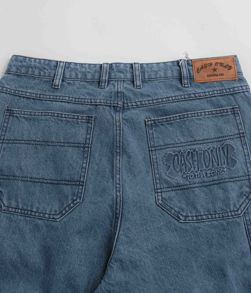 Cash Only Bone Jeans in Streaky Indigo