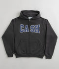 Cash Only Campus Zip-Thru Hoodie in Black and Blue