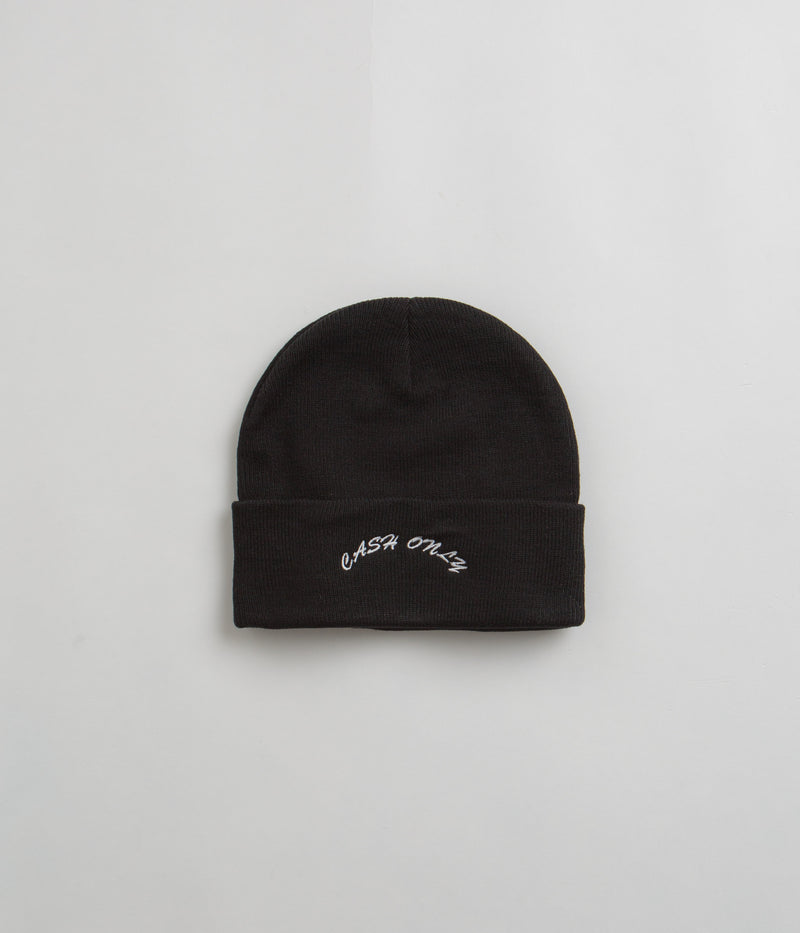 Cash Only Logo Beanie in Black