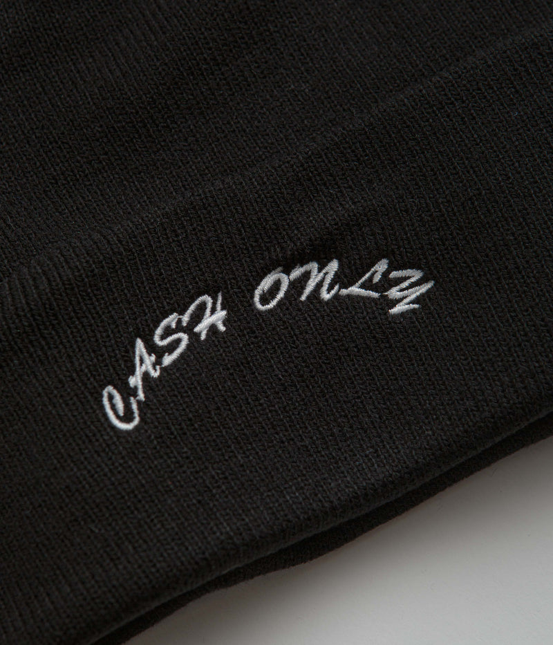 Cash Only Logo Beanie in Black