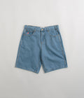 Cash Only Logo Denim Shorts in Washed Indigo