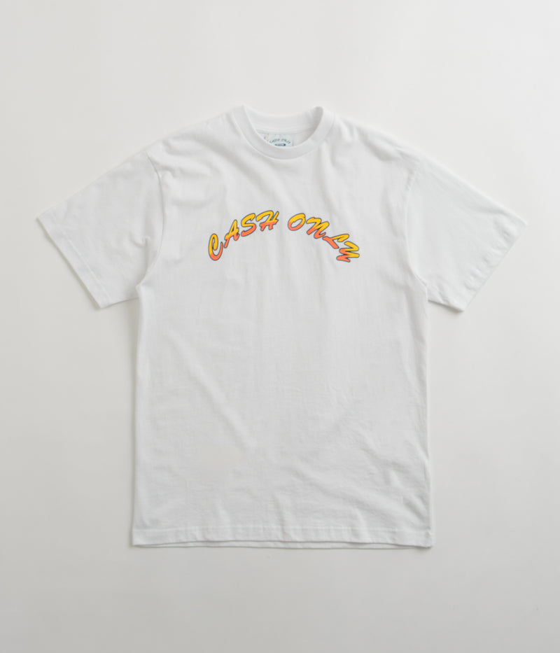 Cash Only Logo T-Shirt in White and Yellow