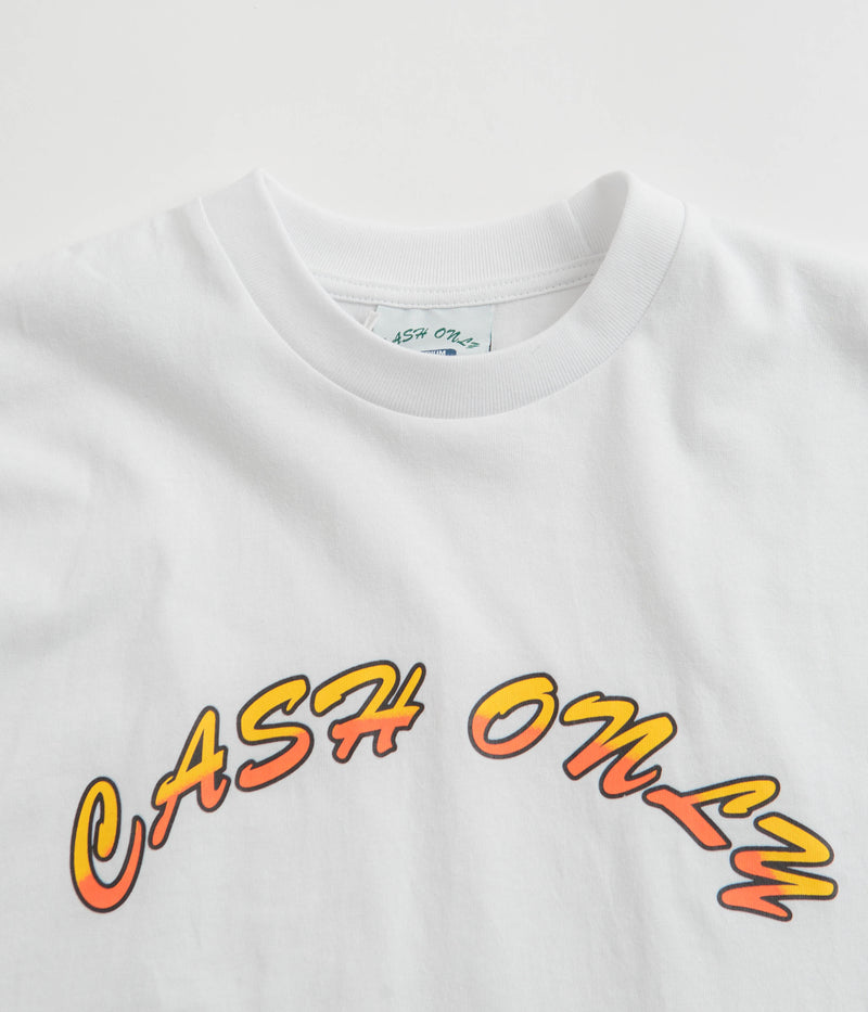 Cash Only Logo T-Shirt in White and Yellow