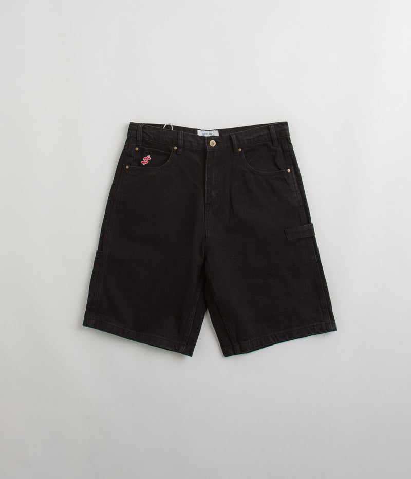 Cash Only Records Denim Shorts in Black
