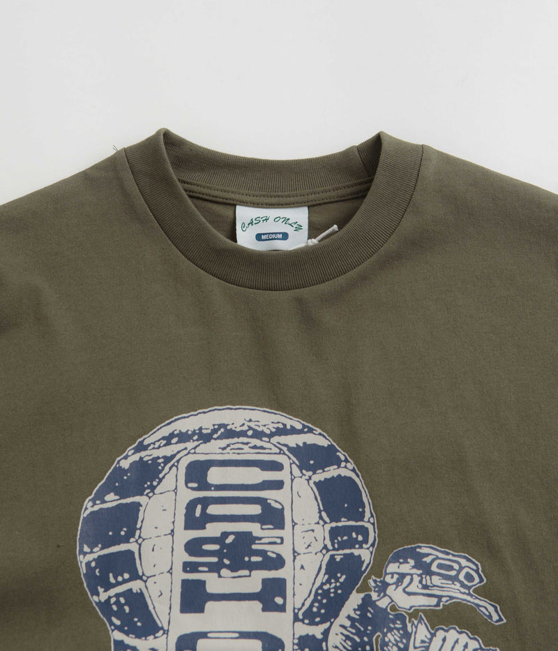 Cash Only Stomp T-Shirt in Army