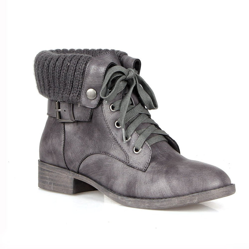 CHANDRA Fold Over Combat Booties