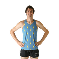 ChicknLegs Performance Singlet Blue Bolts