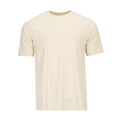 Men's chalk crew-neck short-sleeve T-shirt, solid light cream