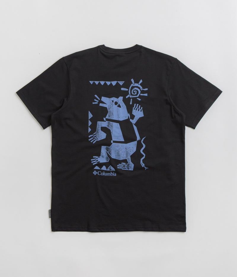 Columbia Explorers Canyon Back T-Shirt in Black and Bearly Tribe